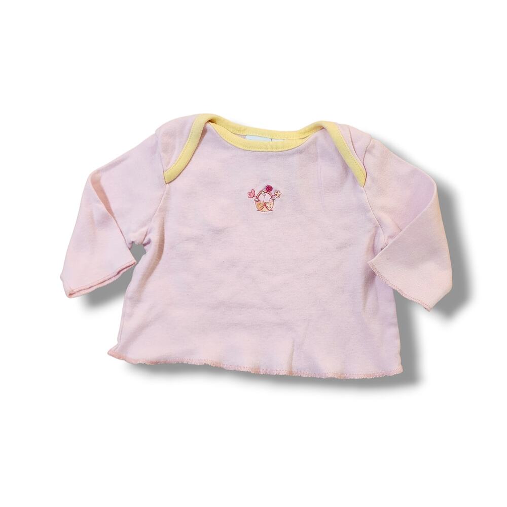 Y2K Cotton Embroidered Baby Girl Top